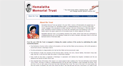 Desktop Screenshot of hemalathamemorialtrust.com